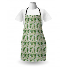 Exotic Flowers Branches Apron
