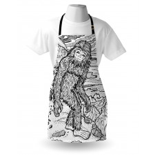 Mythical Yeti Creature Apron