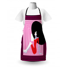 Pop Art Vintage Woman Apron