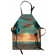 Grunge Sunset Coastline Apron