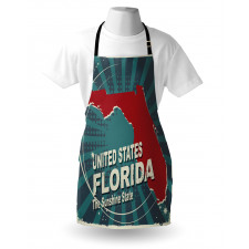 Retro Old City Map USA Apron