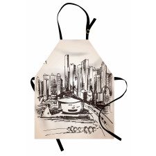 Miami Cityscape Sketch Apron