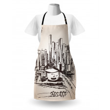 Miami Cityscape Sketch Apron