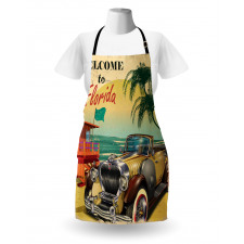 Old Beach Car Picture Apron