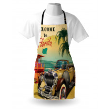 Old Beach Car Picture Apron