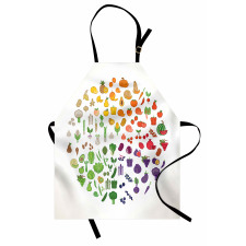 Colorful Food Circle Apron