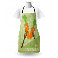 Smiling Carrot Love Vegan Apron