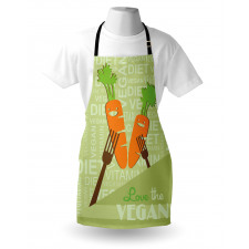 Smiling Carrot Love Vegan Apron