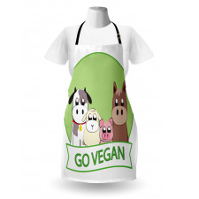 Go Vegan Slogan Animals Apron