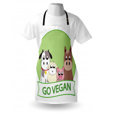 Go Vegan Slogan Animals Apron