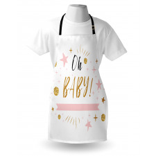 Calligraphy Stars Dots Apron