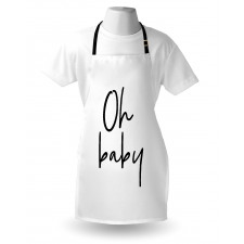 Modern Brush Message Apron