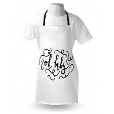 Calligraphy Curlicues Apron