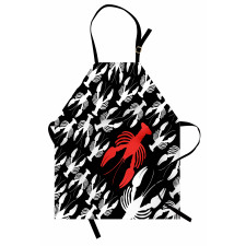 Silhouette Ocean Fauna Apron