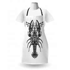 Curvy Ornament Lobster Apron