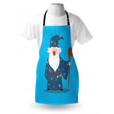 Old Man with Magic Staff Apron