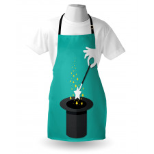 Magician Spell Black Hat Apron