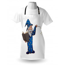 Sorcerer Man Book Spell Apron