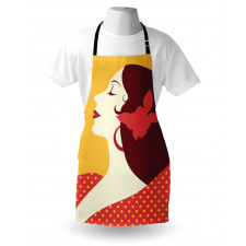 Retro Flamenco Woman Apron