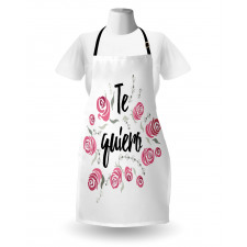 Te Quiero Rose Flower Apron