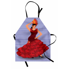 Dance Pose Spanish Lady Apron