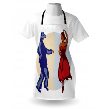 Funky Dancer Couple Apron