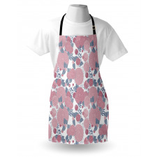 Modern Round Flowers Apron