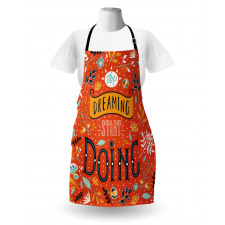 Motivational Slogan Leaf Apron