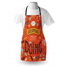 Motivational Slogan Leaf Apron