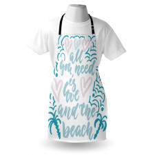 Wavy Lines Nautical Love Apron