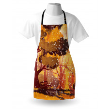 Trees and Bench Snowfall Apron