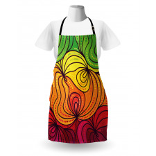 Colorful Tangled Lines Apron