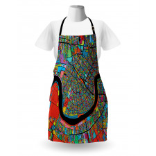 Colorful City Map Apron