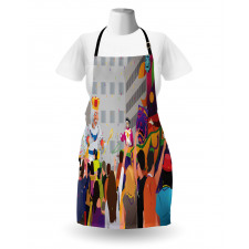 People in Festival Apron