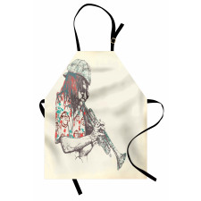 Hand Drawn Player Apron