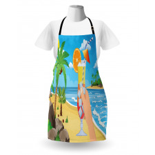 Tropical Cocktail Glass Apron