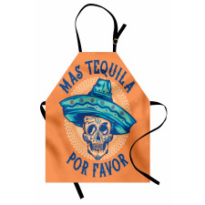 Skull Sombrero Tequila Apron