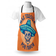 Skull Sombrero Tequila Apron