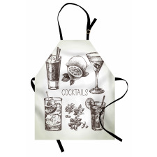 Vintage Sketch Beverage Apron