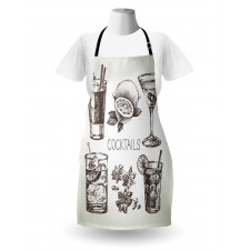 Vintage Sketch Beverage Apron