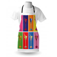 Colorful Martini Glass Apron