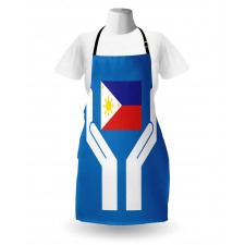 Hands Showing Flag Apron