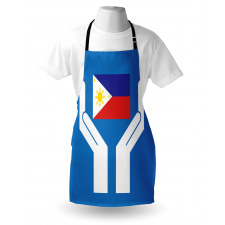 Hands Showing Flag Apron