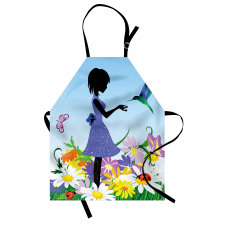 Lawn Blossomed Flowers Apron