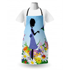 Lawn Blossomed Flowers Apron