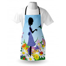 Lawn Blossomed Flowers Apron