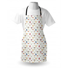 Button Wild Mushrooms Apron