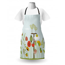 Sketch Botany Birds Apron