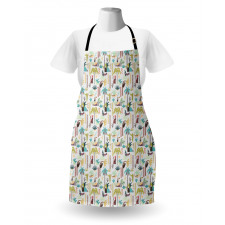 Cartoon Hawaii Trees Apron