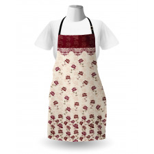 Vintage Art Romantic Roses Apron